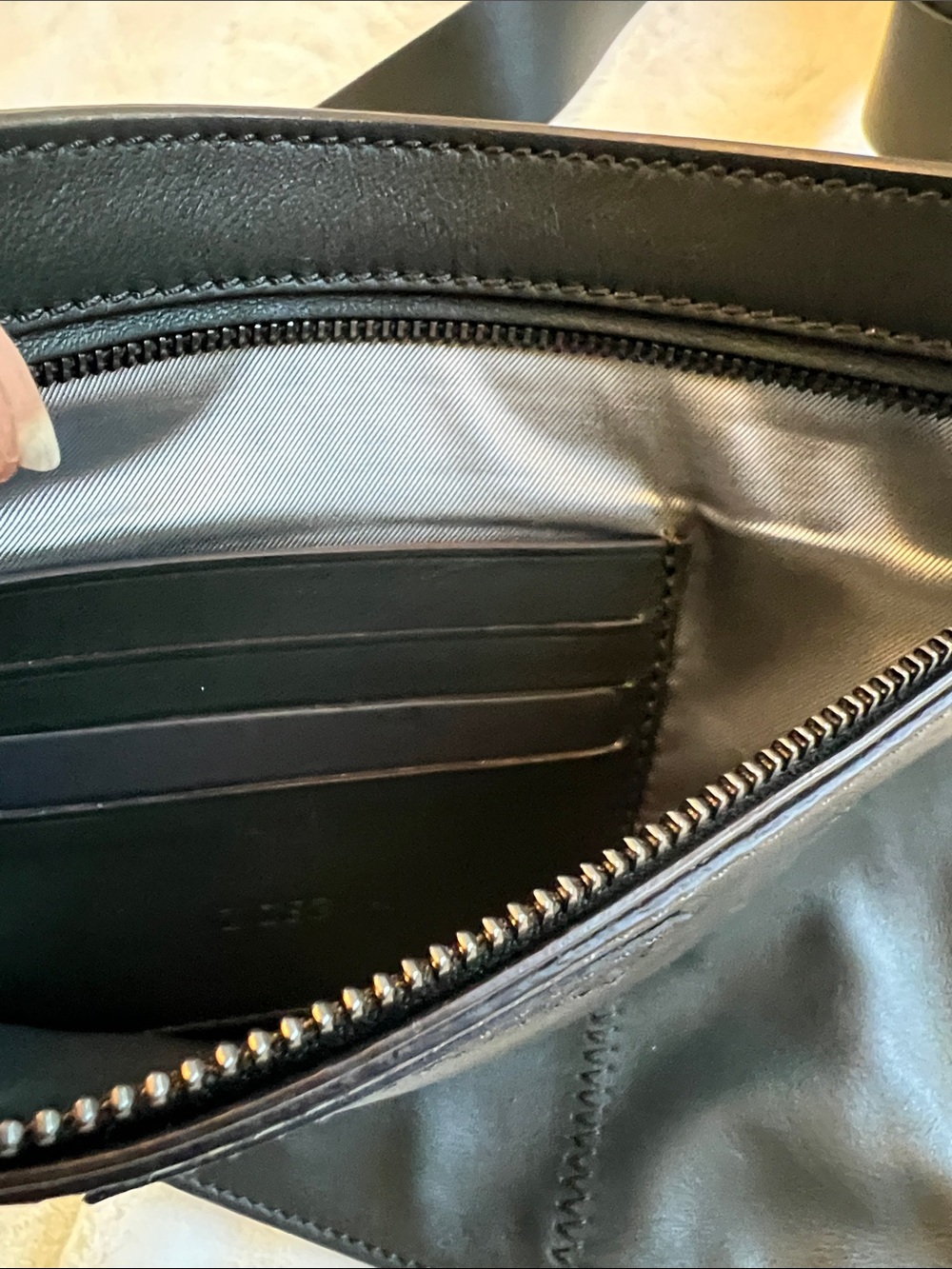 Z Zegna Black luxury leather Men's adjustable Belt Bag with Multi-Zip Front - Picture 6 of 16